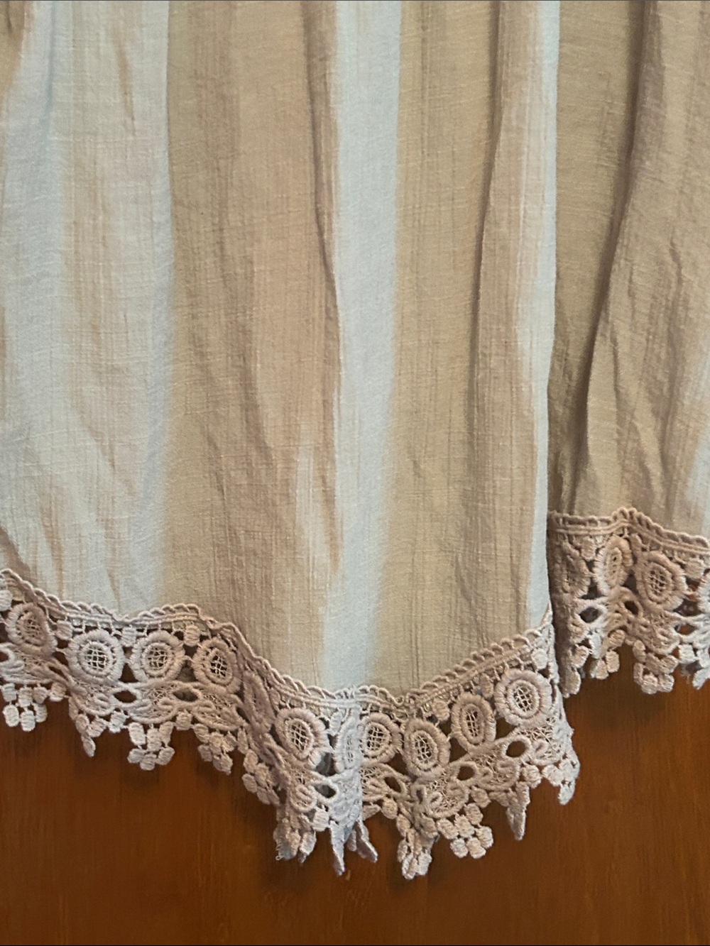 Westport Taupe Crochet-Trim Peasant Blouse - Picture 5 of 7